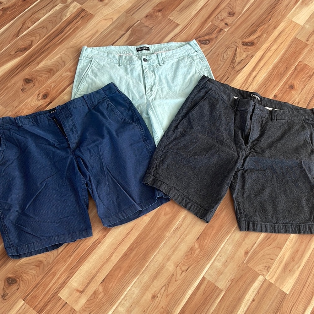 Mens express shorts size 36 3 pair bundle